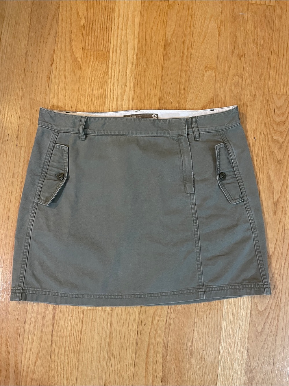 Women’s Vintage J.Crew Olive Green Chinos Mini Skirt